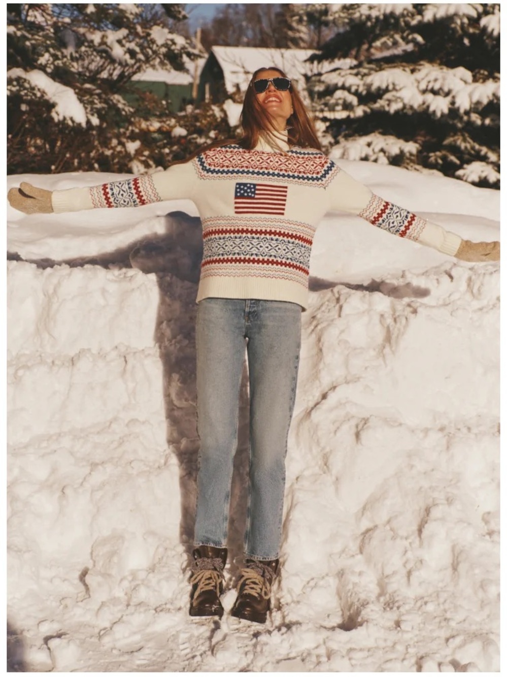 Tuckernuck Americana Flag Christie Turtleneck Sweater - Picture 5 of 10